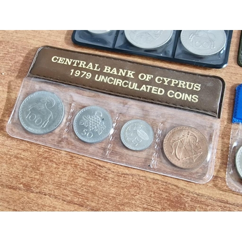 66 - 4 x Sets of Vintage Uncirculated Cyprus Coins; 1977, 1978, 1979 and 1981, (4)