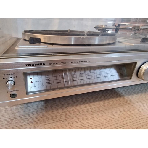 73 - Toshiba Stereo Music Centre (Model: SM-3100C) with Turntable, Radio and Cassette Deck, (Untested / N... 