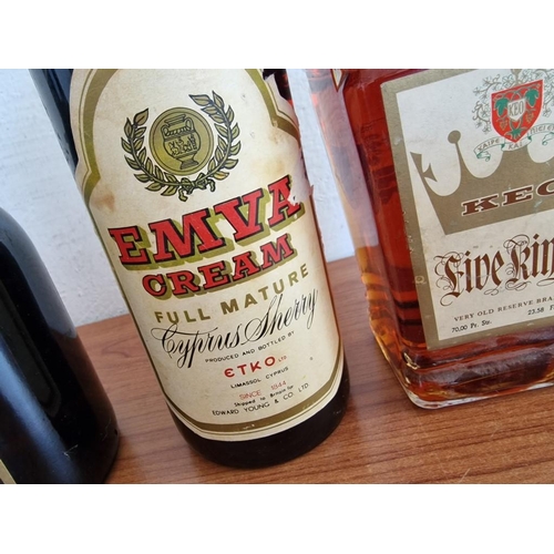 84 - Cypriot Spirits; Vintage KEO Five Kings Brandy, Haggipavlu 'Antica' Very Old Rreserve Cyprus Brandy,... 