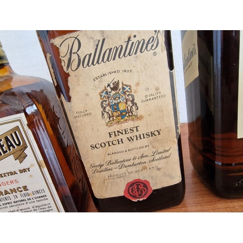 85 - 2 x Bottles of Ballantine's Finest Scotch Whisky, Together with Cointreau and Creme De Menthe, (4)