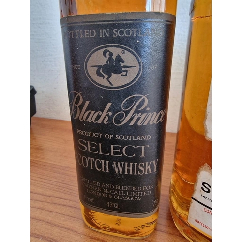 86 - 4 x Vintage Bottles of Scotch Whisky; Black Prince, Teachers, Black & White and Scotch Reserve, (4)