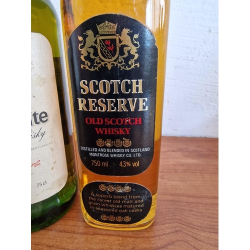 86 - 4 x Vintage Bottles of Scotch Whisky; Black Prince, Teachers, Black & White and Scotch Reserve, (4)