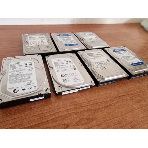 256 - 7 x Computer Hard Drives; Incl. HGST 6TB (2015), WD 250GB (2011), Toshiba 1TB (2019), WD 500GB (2011... 