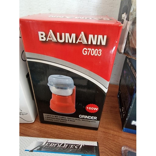 446 - Collection of Assorted Items; Baumann G7003 Grinder, 'Star Master' LED Lamp, Self Stirring Mug, 'Slu... 