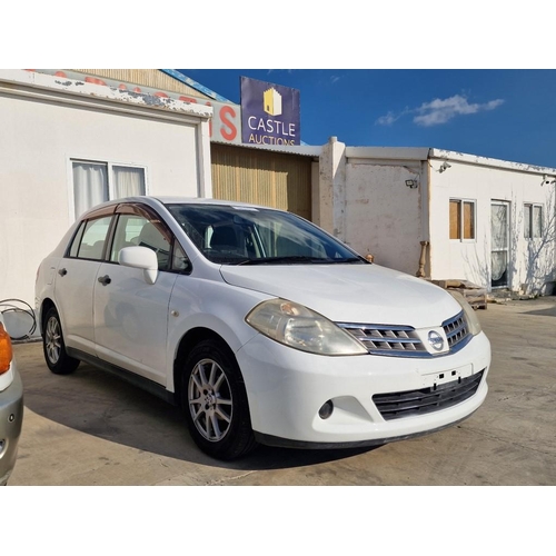 38 - Nissan Tiida, (2012), 4 Door Saloon, White Colour, 1.5Ltr, Automatic, Petrol, 207,000km. MOT until M... 