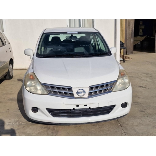 38 - Nissan Tiida, (2012), 4 Door Saloon, White Colour, 1.5Ltr, Automatic, Petrol, 207,000km. MOT until M... 