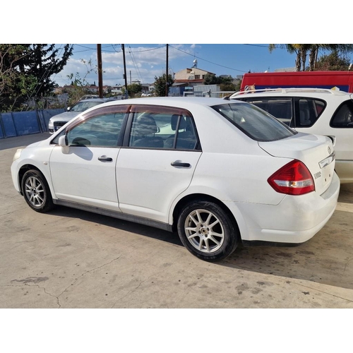 38 - Nissan Tiida, (2012), 4 Door Saloon, White Colour, 1.5Ltr, Automatic, Petrol, 207,000km. MOT until M... 