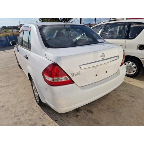 38 - Nissan Tiida, (2012), 4 Door Saloon, White Colour, 1.5Ltr, Automatic, Petrol, 207,000km. MOT until M... 