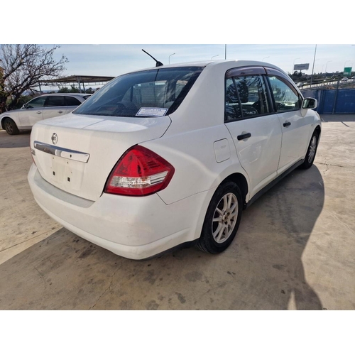 38 - Nissan Tiida, (2012), 4 Door Saloon, White Colour, 1.5Ltr, Automatic, Petrol, 207,000km. MOT until M... 