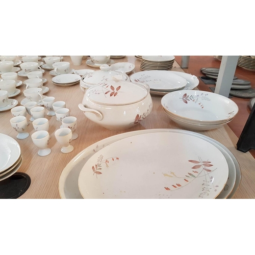 385 - ''Jarolina'' Polish Porcelain Dinner Set with Delicate Pattern of Meadow Flowers and Gold Rim.