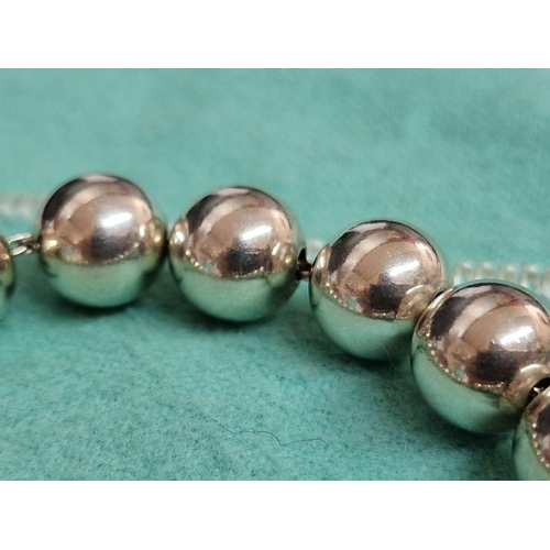 113 - Tiffany & Co Sterling Silver (925) Ball Beaded Bracelet, from their 'Hardware' Range, (Approx. Ø: 10... 