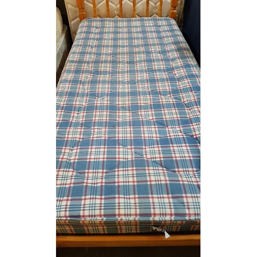 151 - Classic Pine Single Bed with Mattress and 2x Bedside Units. (x4)