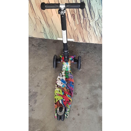 29B - Scooter with Multi-Colour Desk and Folding Adjustable Hard Bars