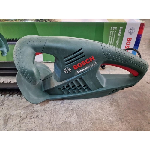 148A - Bosch 'EasyHedgeCut 45' Electric Hedge Cutter, with Box and Intsructions, * Looks Unused, Basic Test... 