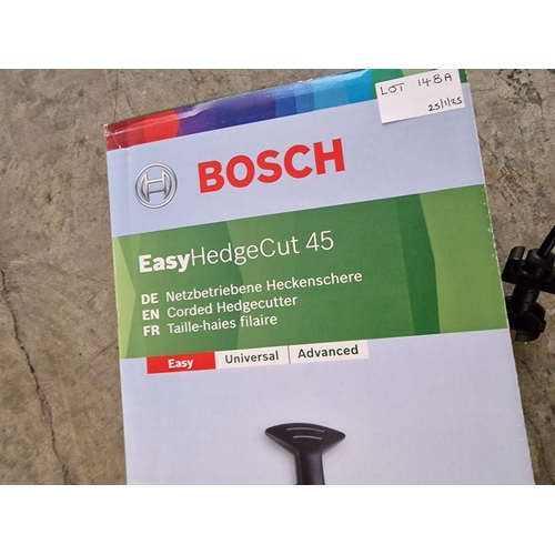 148A - Bosch 'EasyHedgeCut 45' Electric Hedge Cutter, with Box and Intsructions, * Looks Unused, Basic Test... 