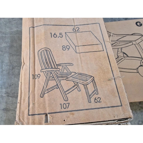 222C - 2 x Boxed 'Nardi' Garden Furniture Items; 'Salina 45' Adjustable Folding Chair, Together with 'Galil... 