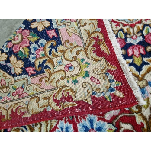 264B - Large Traditional Pattern Carpet with Red Base Colour, Highly Decorative Floral Medallion & Thick Bo... 