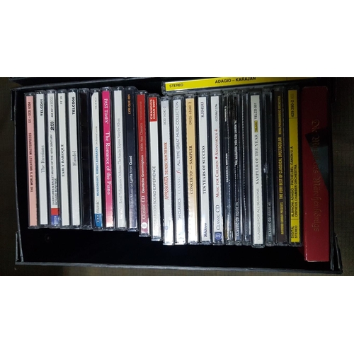 345 - Large Collection Approx. 100 Pcs of A Cross-Section of Different Types of Music CD's, 4X Boxes,