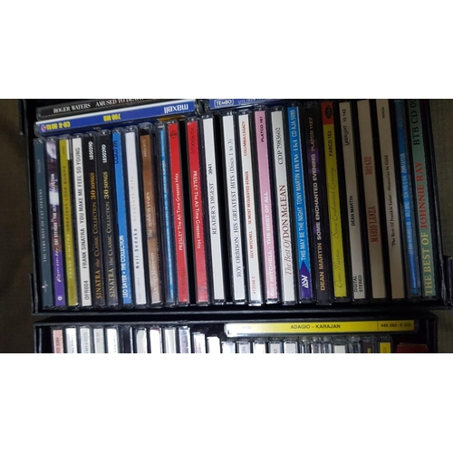 345 - Large Collection Approx. 100 Pcs of A Cross-Section of Different Types of Music CD's, 4X Boxes,