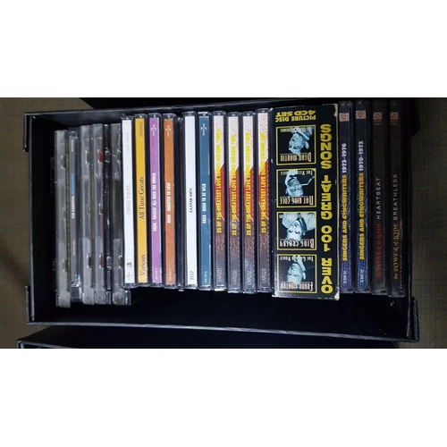 345 - Large Collection Approx. 100 Pcs of A Cross-Section of Different Types of Music CD's, 4X Boxes,