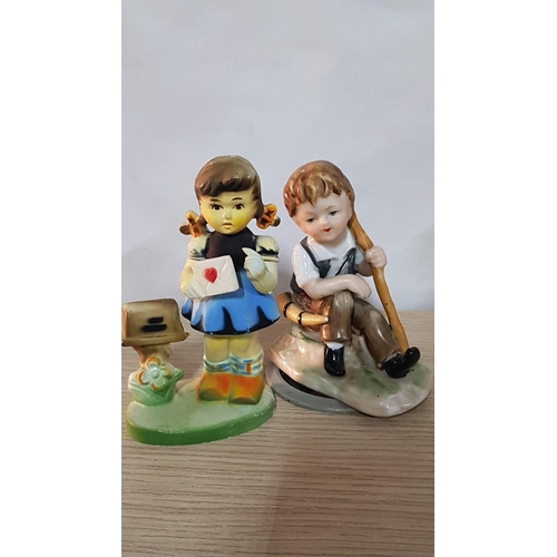 310 - Retro Collection of Ceramic and Porcelain Figurines, x7, 
H: 9.5cm-15.5cm.