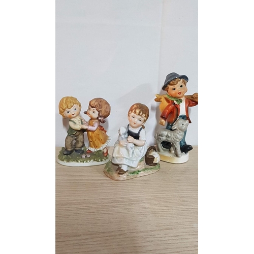 310 - Retro Collection of Ceramic and Porcelain Figurines, x7, 
H: 9.5cm-15.5cm.