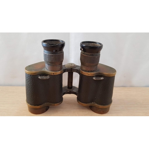 347 - Old Army Binoculars, (A/F)