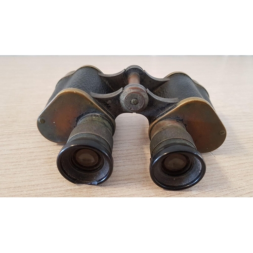 347 - Old Army Binoculars, (A/F)