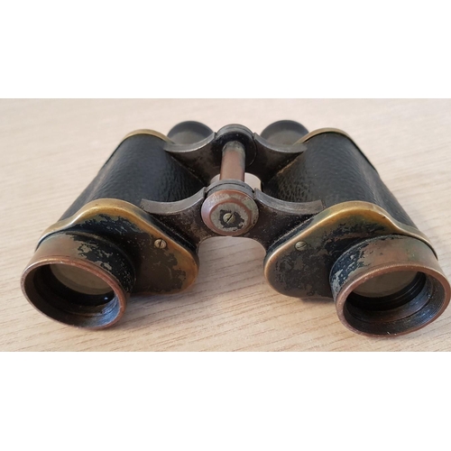 347 - Old Army Binoculars, (A/F)