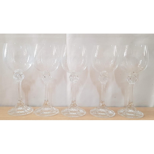 349 - Liqueur (x4) and Wine (x5) Crystal Glasses. x9