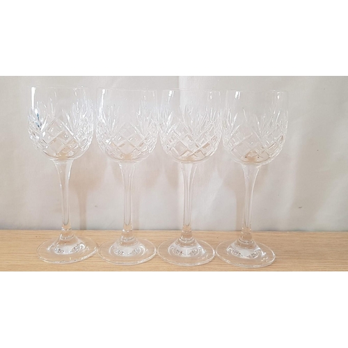 349 - Liqueur (x4) and Wine (x5) Crystal Glasses. x9