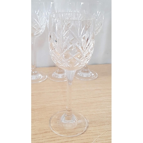 349 - Liqueur (x4) and Wine (x5) Crystal Glasses. x9