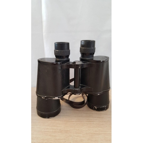 352 - 'Rainbow' Binoculars (No.5821), 7x50 Coated Lens. Together   with Heard Case.