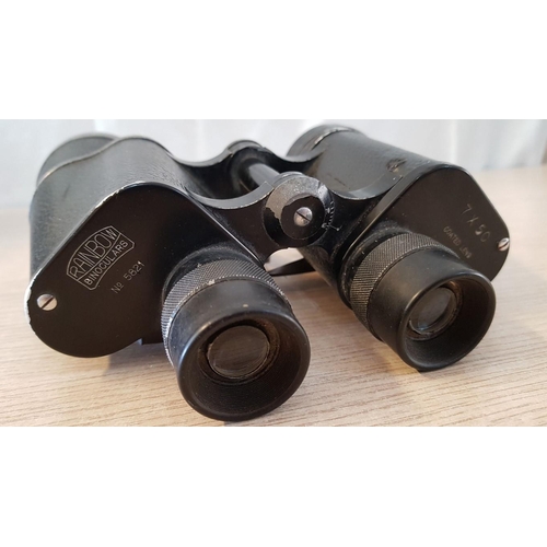 352 - 'Rainbow' Binoculars (No.5821), 7x50 Coated Lens. Together   with Heard Case.