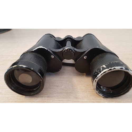 352 - 'Rainbow' Binoculars (No.5821), 7x50 Coated Lens. Together   with Heard Case.