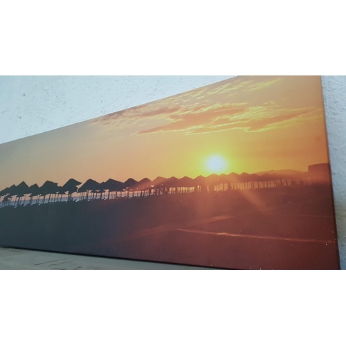 428 - 'Sunset in Lady's Mile Limassol Beach' Print, 135cm x 45cm.