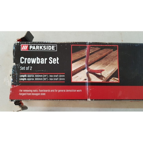 429 - 'Parkside' Crowbar Set (x2), Approx. 90cm-36'' and 60cm-24''.