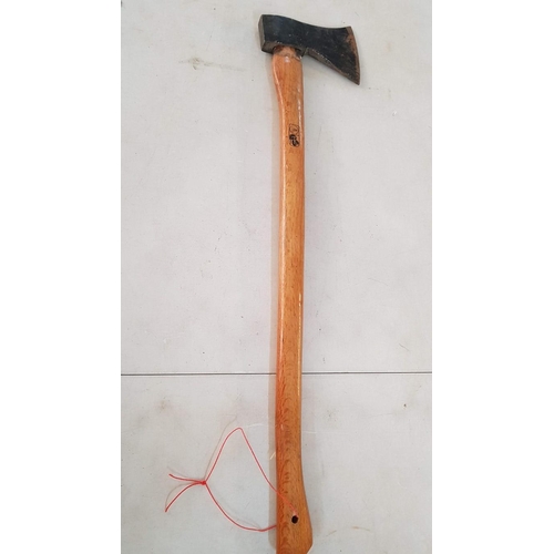 430 - Large Heavy Axe with Wooden Handle.