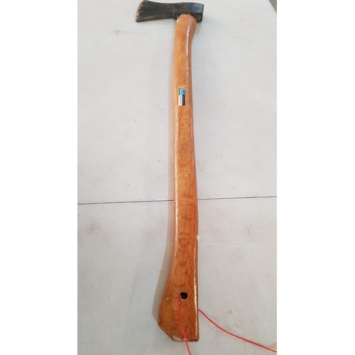 430 - Large Heavy Axe with Wooden Handle.