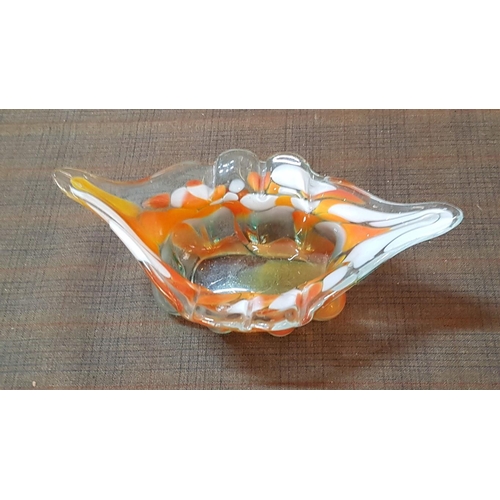 435 - Murano Glass Gondola Style Bon-Bon Dish, Approx. 24cm x 13cm x 10cm.