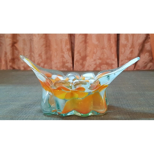 435 - Murano Glass Gondola Style Bon-Bon Dish, Approx. 24cm x 13cm x 10cm.