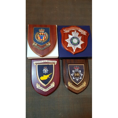 440 - English Police Memorabilia: 4x Commemorative Wall Plaques.