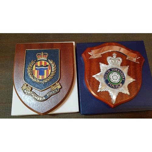 440 - English Police Memorabilia: 4x Commemorative Wall Plaques.