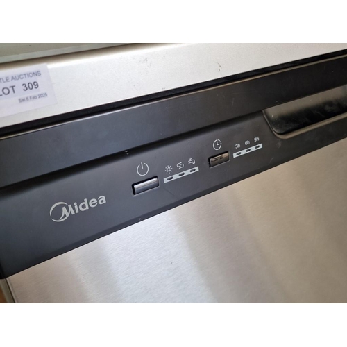 309 - Midea Dishwasher, (Model: MFD60S090X-CYP), Silver Colour, * Looks like Hardly Used *