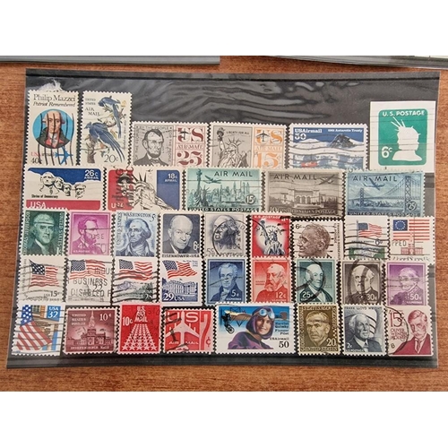 322 - Collection of Stamps; 5 x Sleeves / Different Countries; USA, Sweden, Germany, France and Ireland, (... 