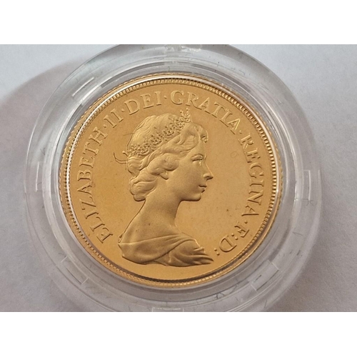 99 - British (1980) Gold Proof Full Sovereign 22ct Gold Coin, (Approx. 7.98g, Ø:22mm), in Plastic Capsule... 