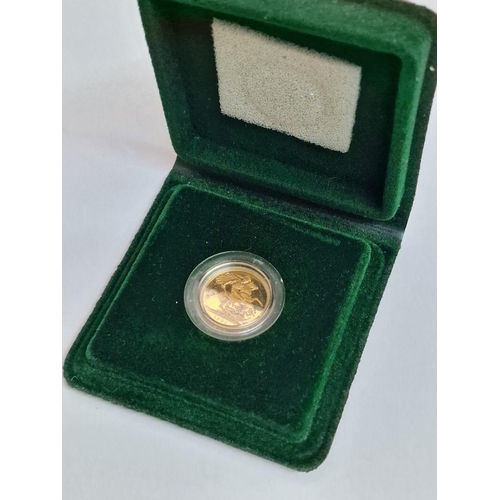 99 - British (1980) Gold Proof Full Sovereign 22ct Gold Coin, (Approx. 7.98g, Ø:22mm), in Plastic Capsule... 