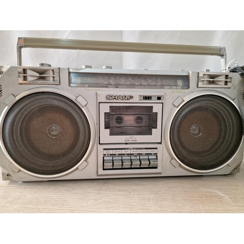 270 - 2 x Vintage Radio Cassette Players; Aiwa TPR-900 and Sharp GF-7474Z, (Basic Test and Radio Working, ... 