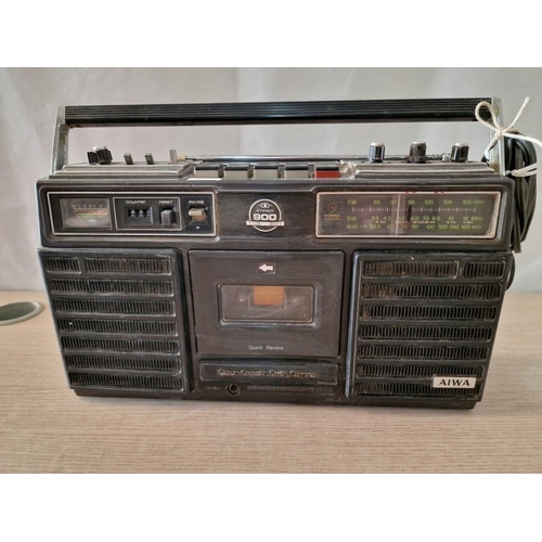 270 - 2 x Vintage Radio Cassette Players; Aiwa TPR-900 and Sharp GF-7474Z, (Basic Test and Radio Working, ... 