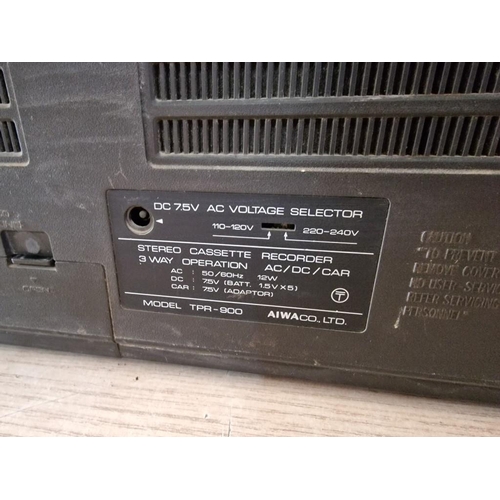 270 - 2 x Vintage Radio Cassette Players; Aiwa TPR-900 and Sharp GF-7474Z, (Basic Test and Radio Working, ... 